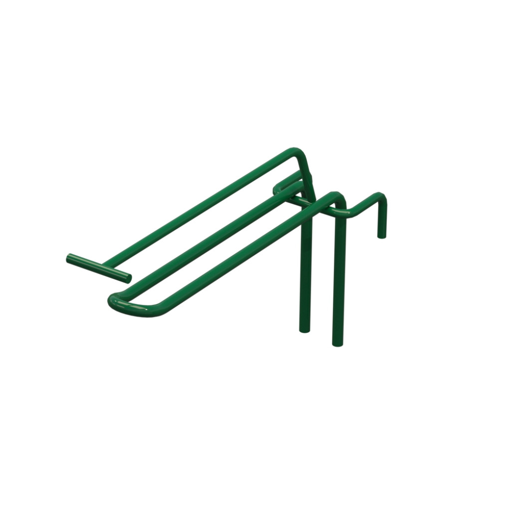Гачок подвійний з цінникоутримувачем L-150 мм для сітки Зелений d-5мм