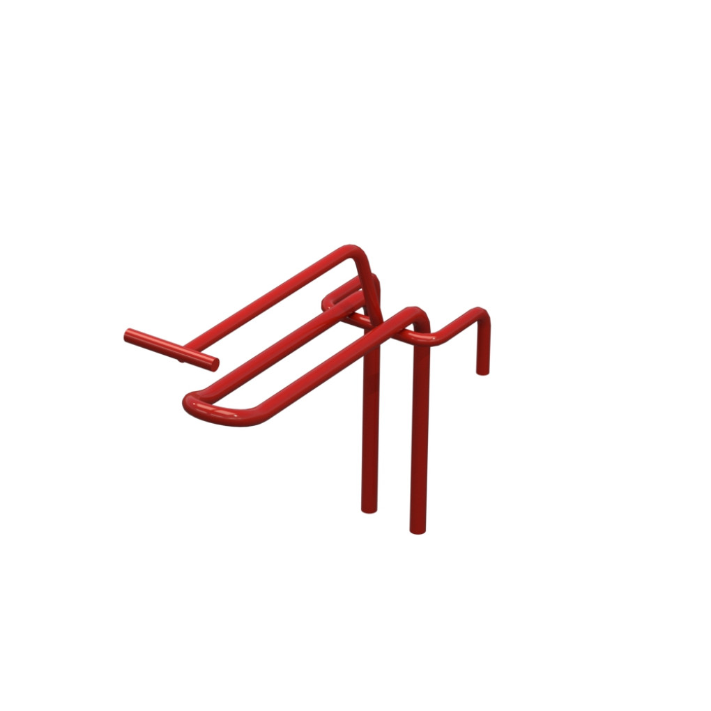 Гачок подвійний з цінникоутримувачем L-100 мм для сітки Червоний d-5мм
