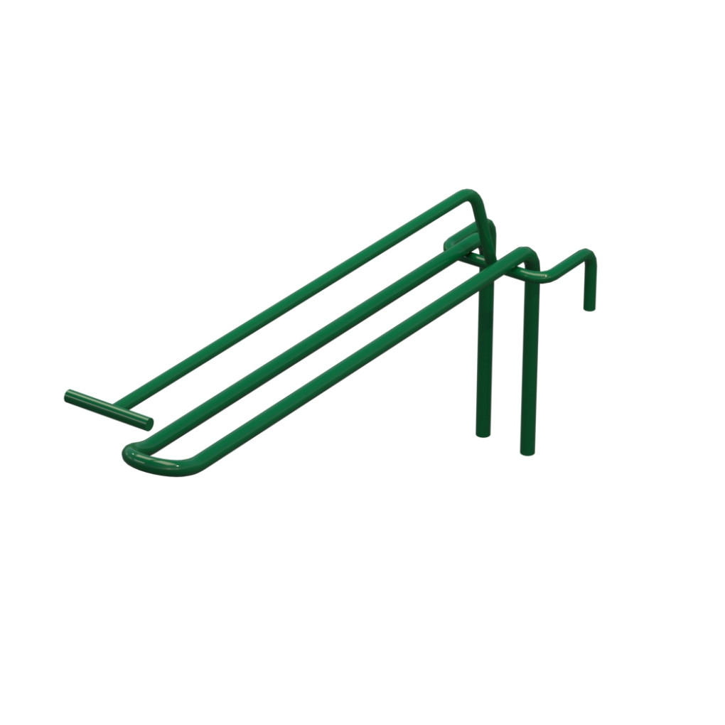 Крючок двойной с ценникодержателем L-200 мм для сетки Зеленый d-5мм