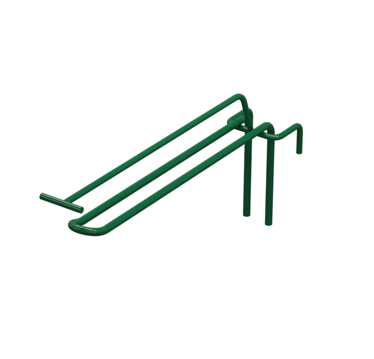 Крючок двойной с ценникодержателем L-200 мм для сетки Зеленый d-5мм