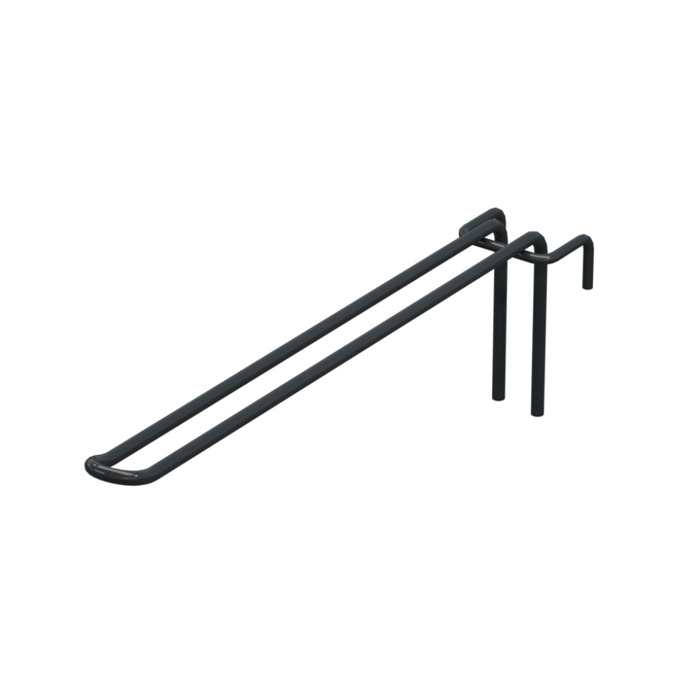 Крючок двойной L-250 мм D-5 мм для сетки Ral 7016