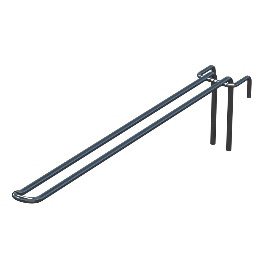 Крючок двойной L-300 мм D-5 мм для сетки Хром