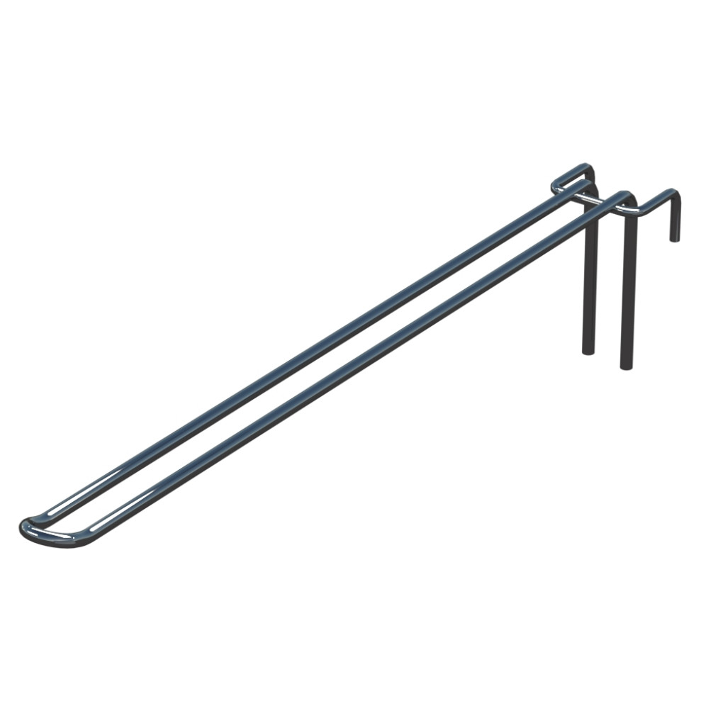 Крючок двойной L-350 мм D-5 мм для сетки Хром