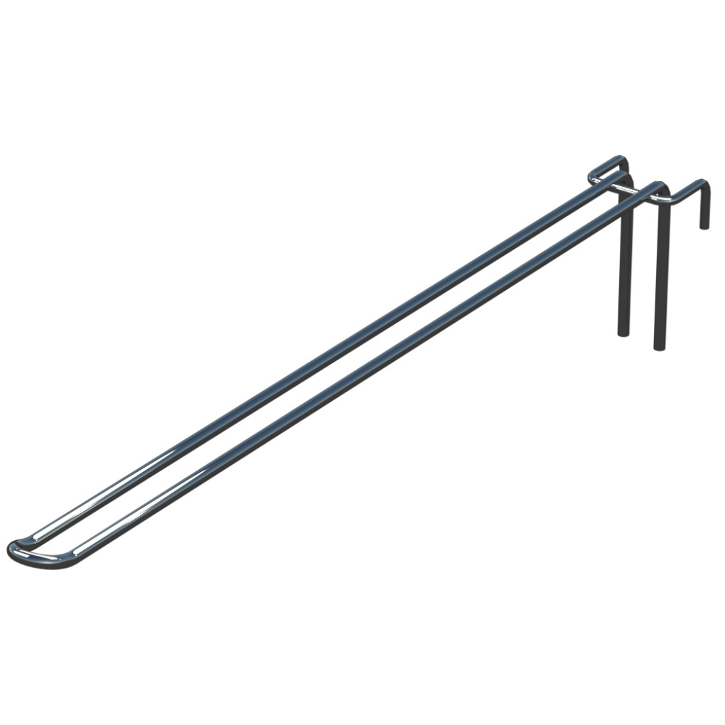 Крючок двойной L-400 мм D-5 мм для сетки Хром