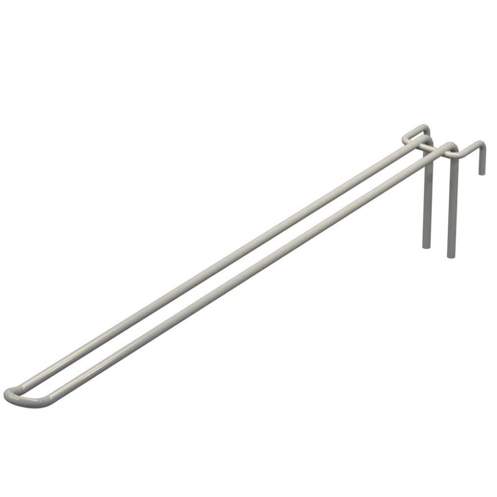 Крючок двойной L-400 мм D-5 мм для сетки Ral 7035