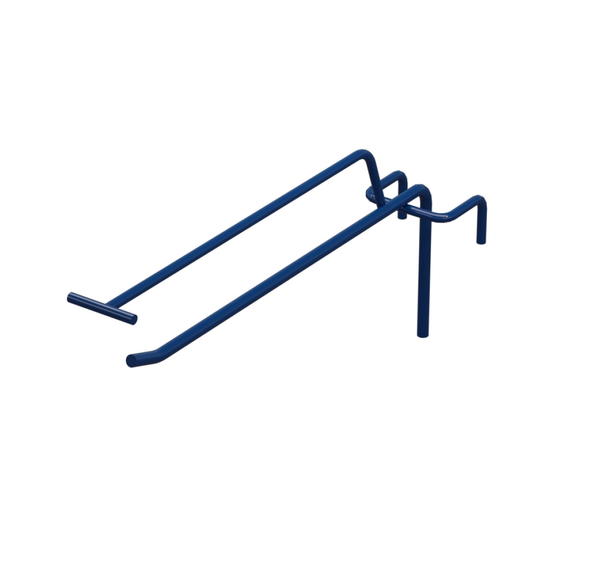 Крючок одинарный с ценникодержателем L-200 мм D-5 мм для сетки Ral 5002