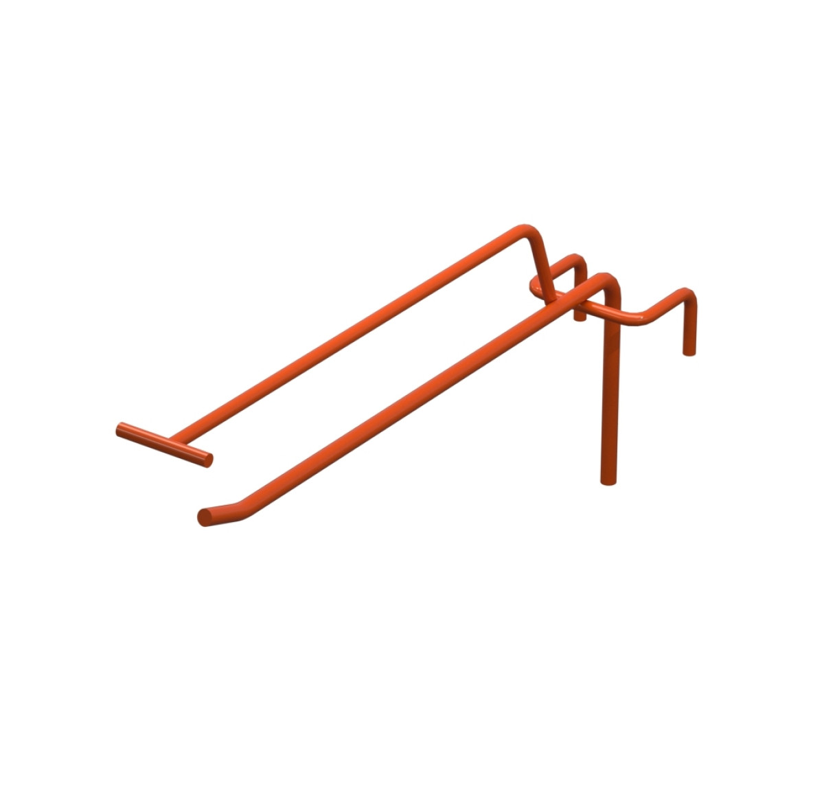 Крючок одинарный с ценникодержателем L-200 мм D-5 мм для сетки Ral 2004