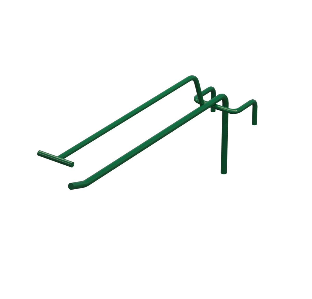 Крючок одинарный с ценникодержателем L-200 мм D-5 мм для сетки Ral 6029