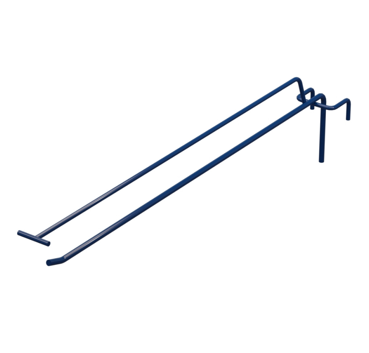 Крючок одинарный с ценникодержателем L-400 мм D-5 мм для сетки Ral 5002