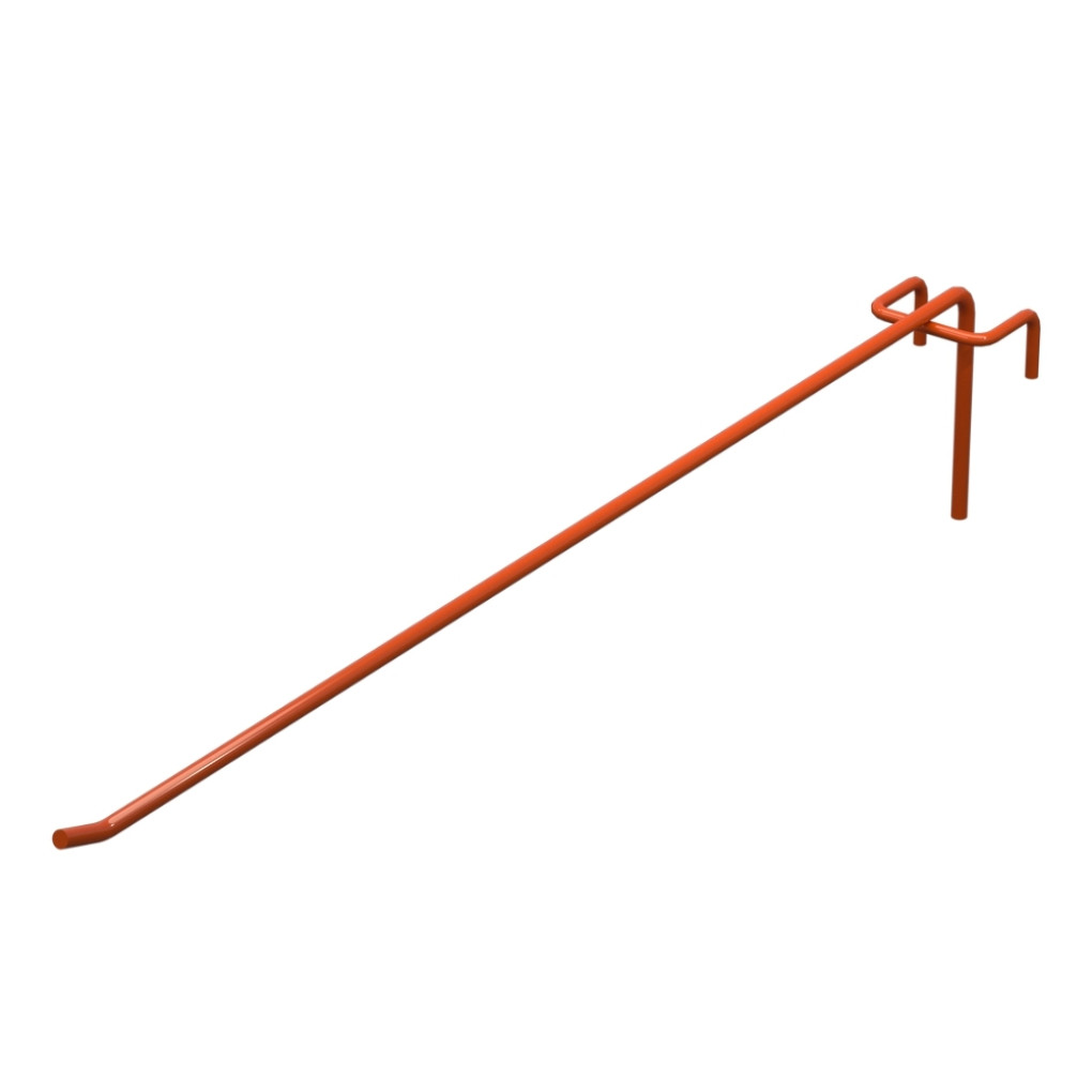 Гачок одинарний L-400 мм D-5 мм для сітки RAL 2004 Помаранчевий