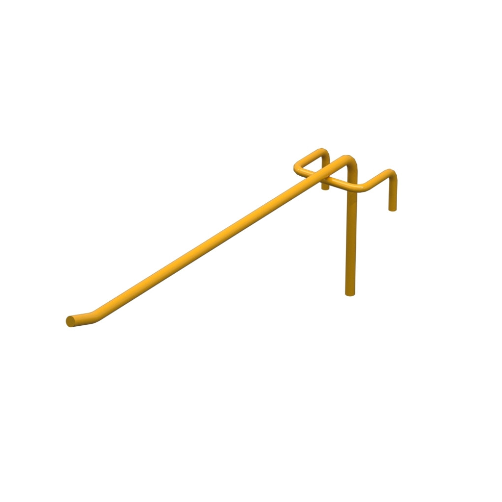 Гачок одинарний L-200 мм D-5 мм для сітки RAL 1023 Жовтий