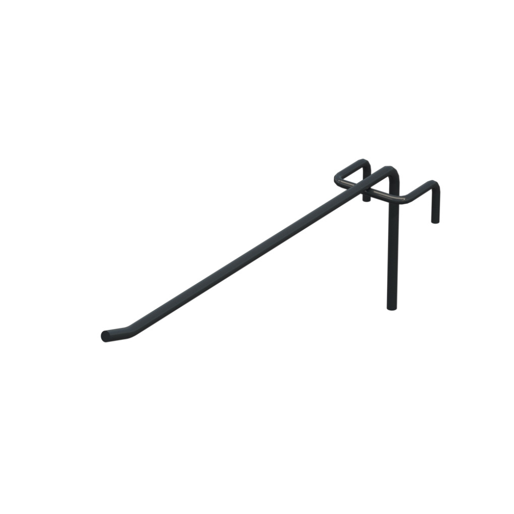 Гачок одинарний L-200 мм D-5 мм для сітки RAL 7016 Графіт