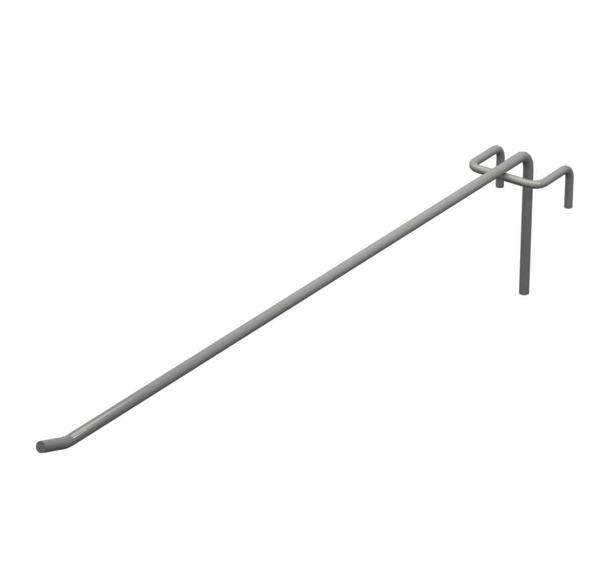Гачок одинарний L-350 мм D-5 мм для сітки RAL 9006 Сірий