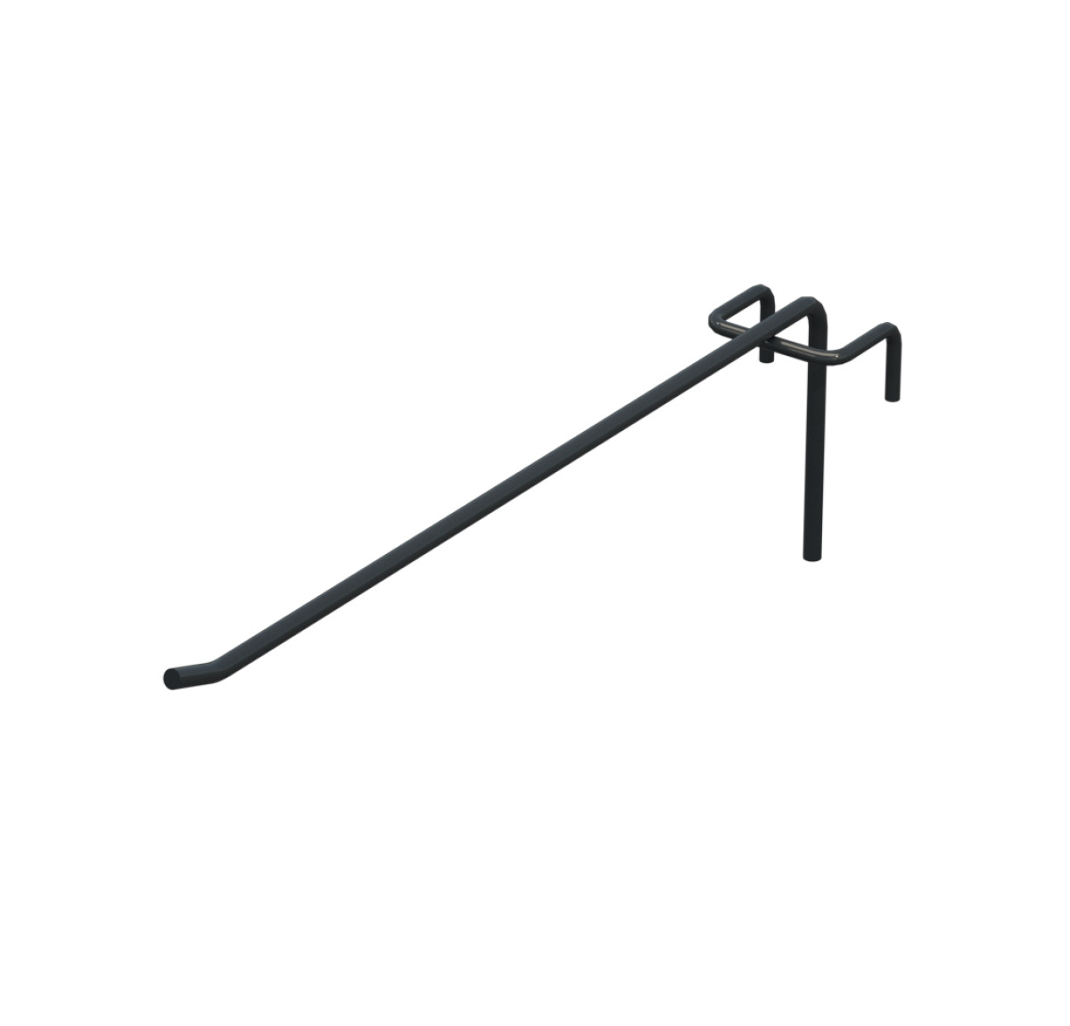 Гачок одинарний L-250 мм D-5 мм для сітки RAL 7016 Графіт