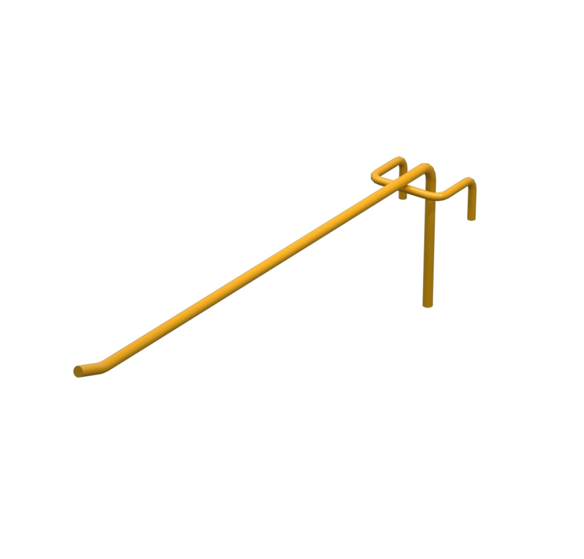 Гачок одинарний L-250 мм D-5 мм для сітки RAL 1023 Жовтий