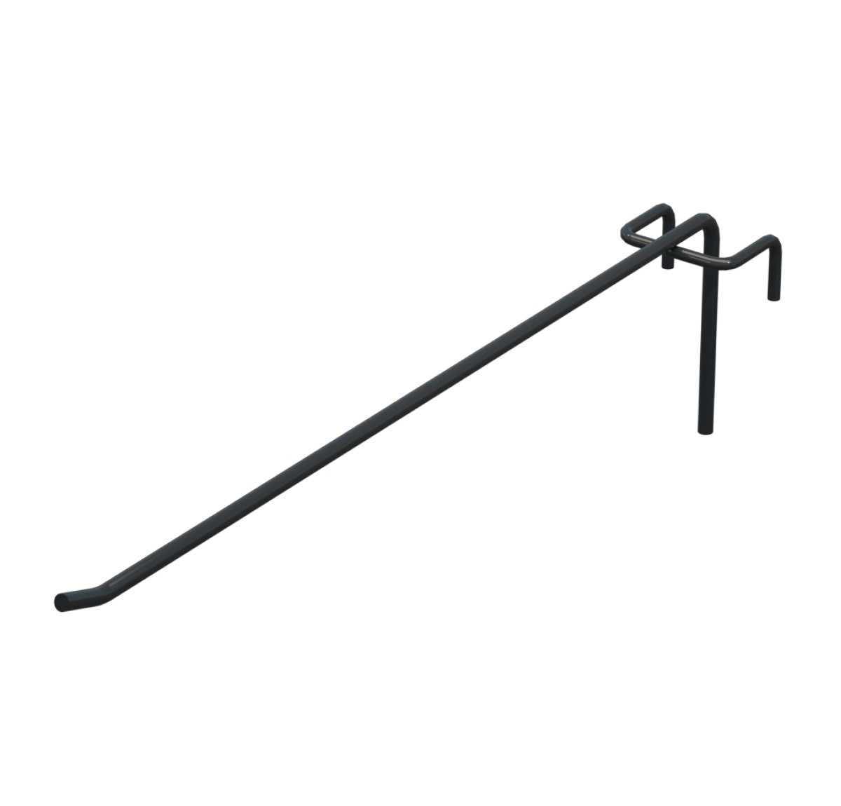 Гачок одинарний L-300 мм D-5 мм для сітки RAL 7016 Графіт