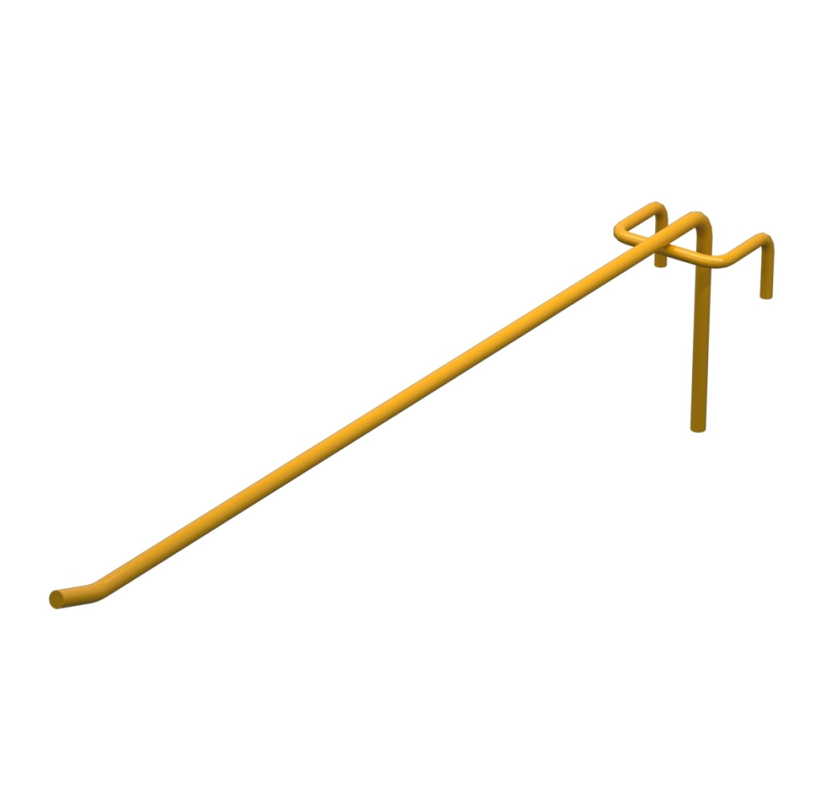 Гачок одинарний L-300 мм D-5 мм для сітки RAL 1023 Жовтий