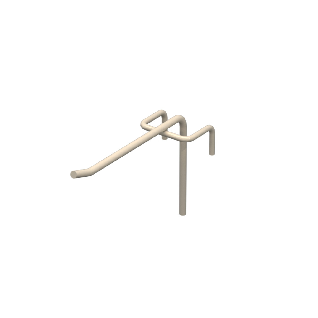 Гачок одинарний L-100 мм D-5 мм для сітки RAL 9001