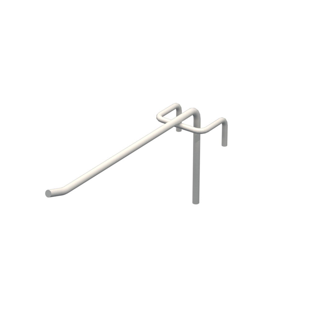 Гачок одинарний L-150 мм D-5 мм для сітки RAL 9003 Білий