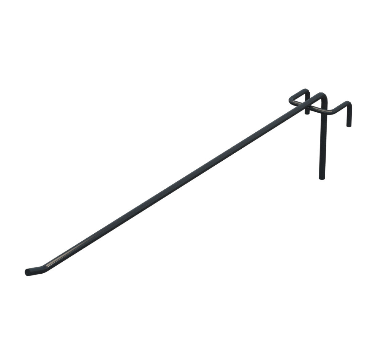 Гачок одинарний L-350 мм D-5 мм для сітки RAL 7016 Графіт