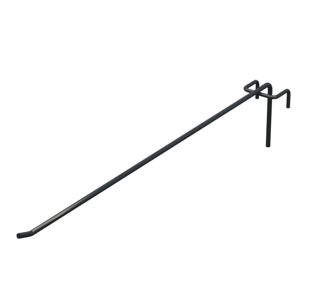 Гачок одинарний L-400 мм D-5 мм для сітки RAL 7016 Графіт