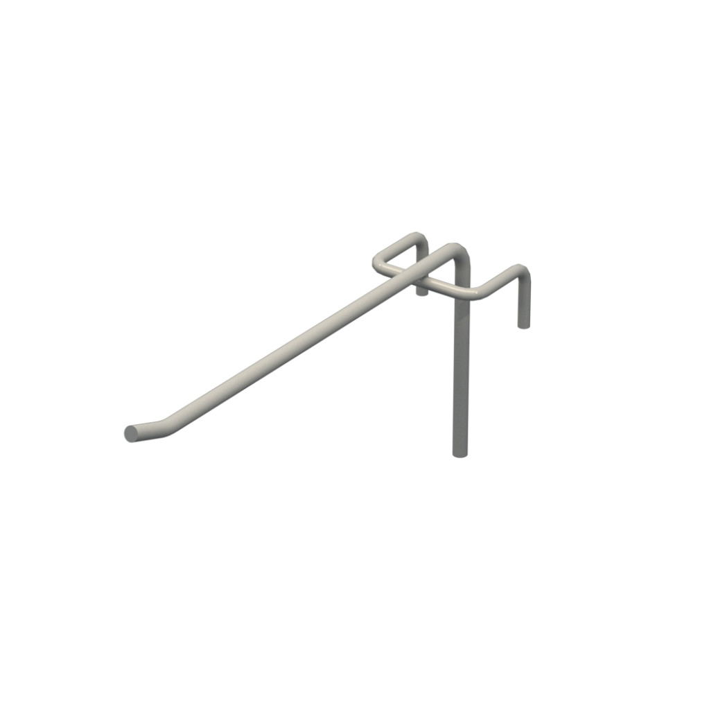 Гачок одинарний L-150 мм D-5 мм для сітки RAL 7035 Світло-сірий