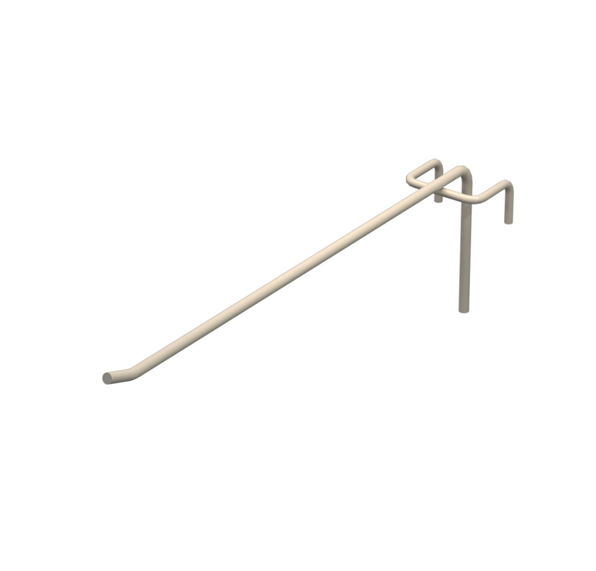 Гачок одинарний L-250 мм D-5 мм для сітки RAL 9001