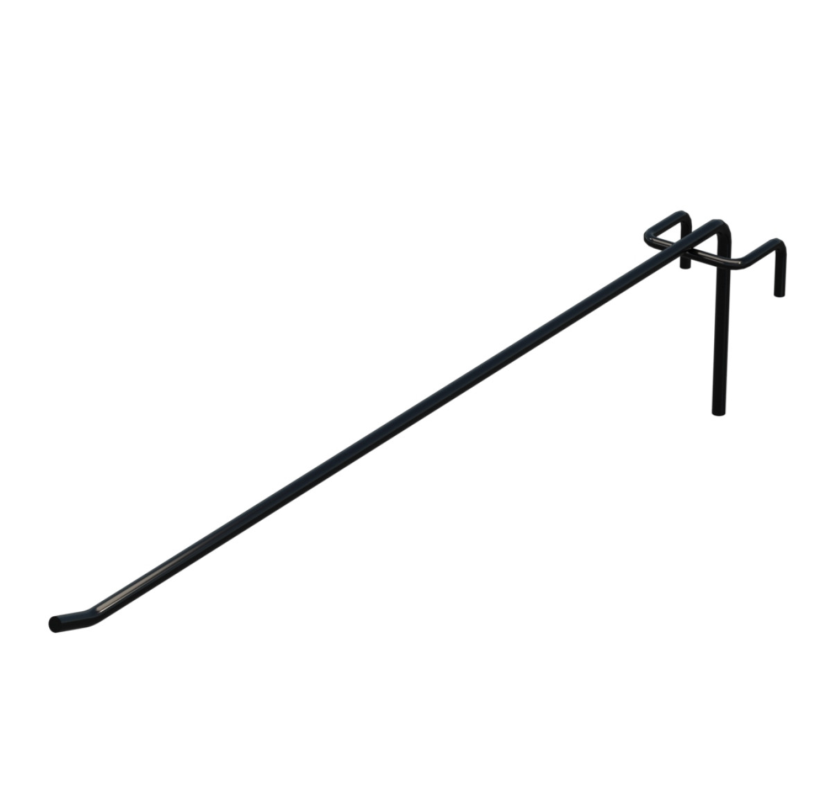 Гачок одинарний L-350 мм D-5 мм для сітки RAL 9005 Чорний