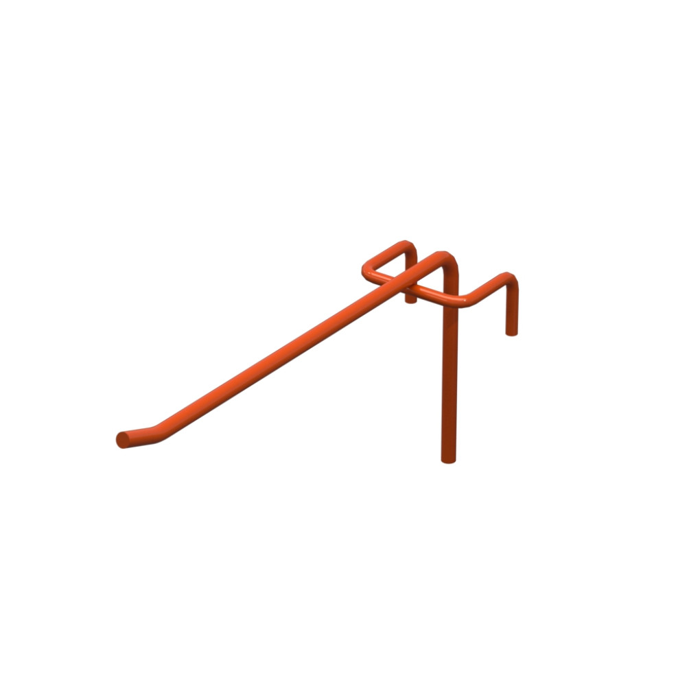 Гачок одинарний L-150 мм D-5 мм для сітки RAL 2004 Помаранчевий