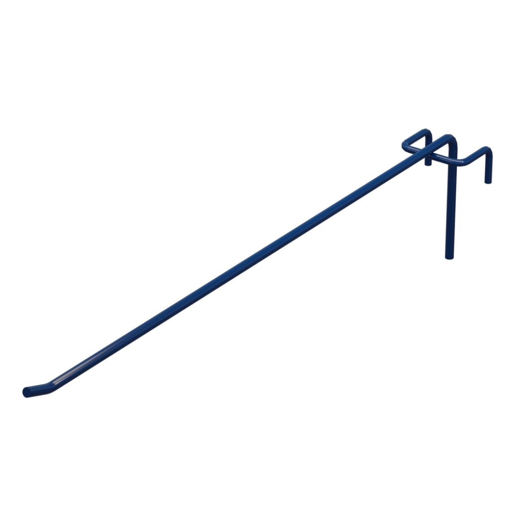 Гачок одинарний L-350 мм D-5 мм для сітки RAL 5002 Синій