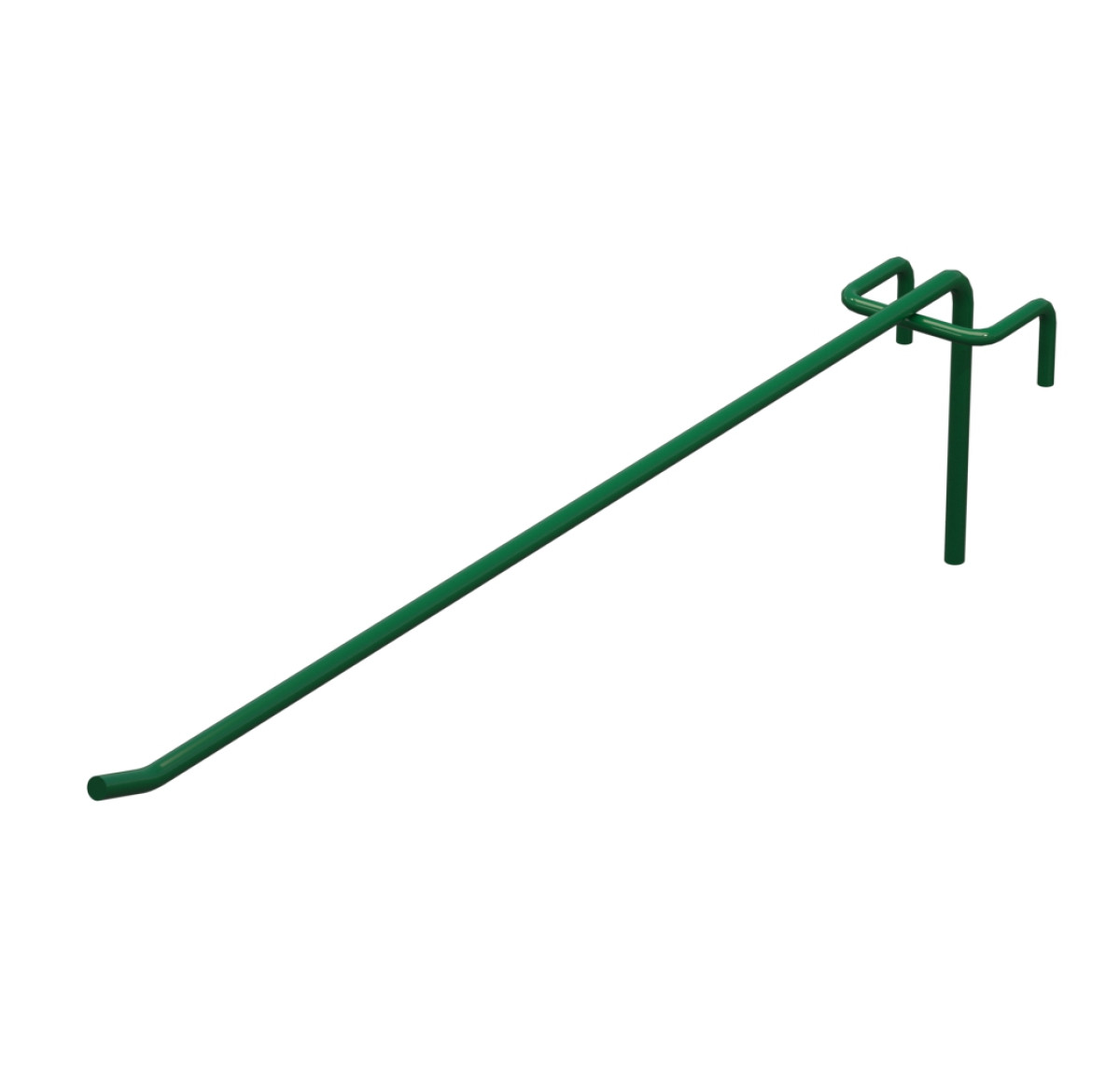 Гачок одинарний L-300 мм D-5 мм для сітки RAL 6029 Зелений