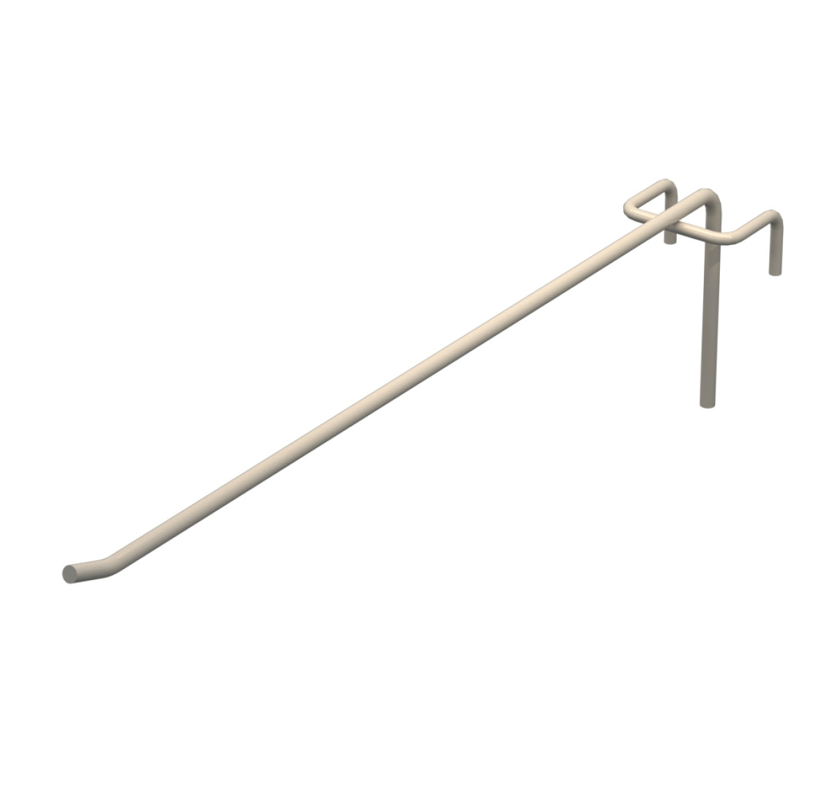 Гачок одинарний L-300 мм D-5 мм для сітки RAL 9001