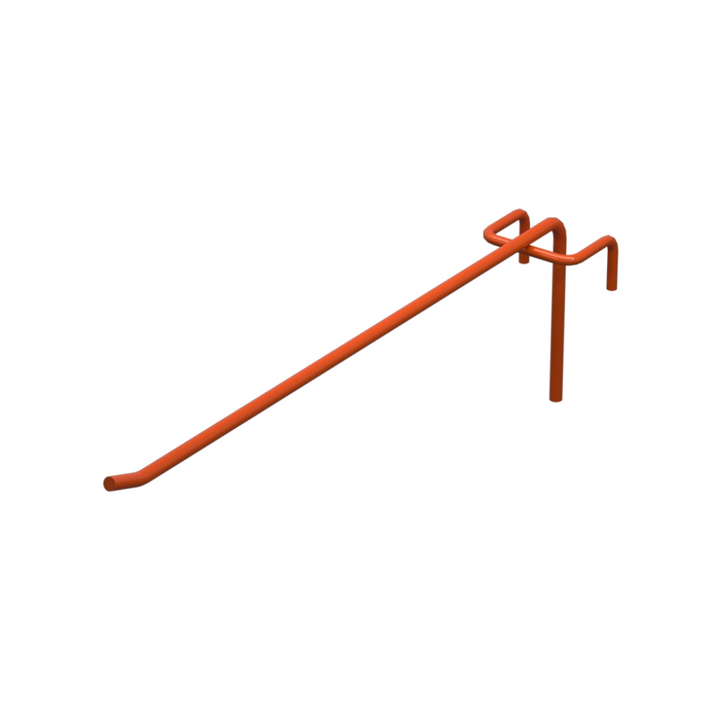 Гачок одинарний L-250 мм D-5 мм для сітки RAL 2004 Помаранчевий
