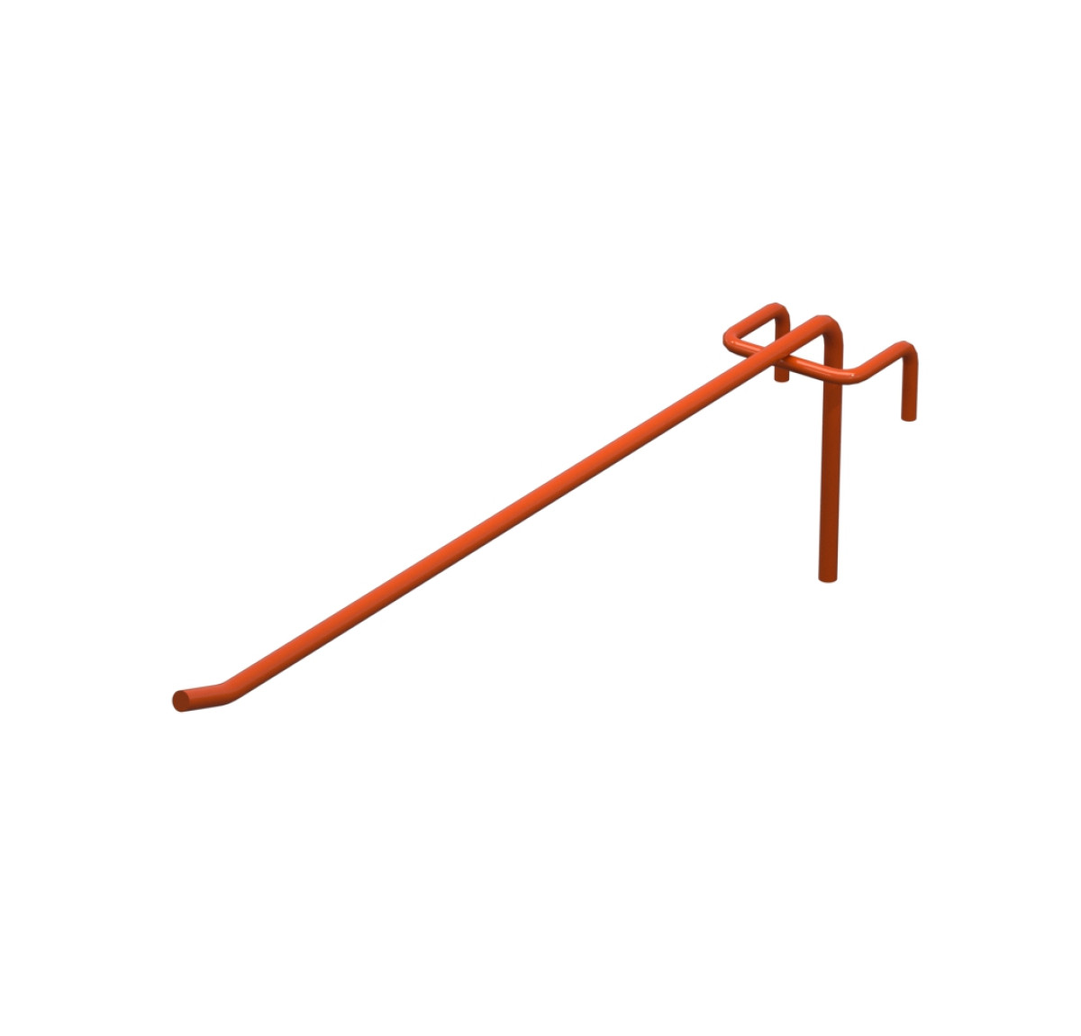 Гачок одинарний L-250 мм D-5 мм для сітки RAL 2004 Помаранчевий