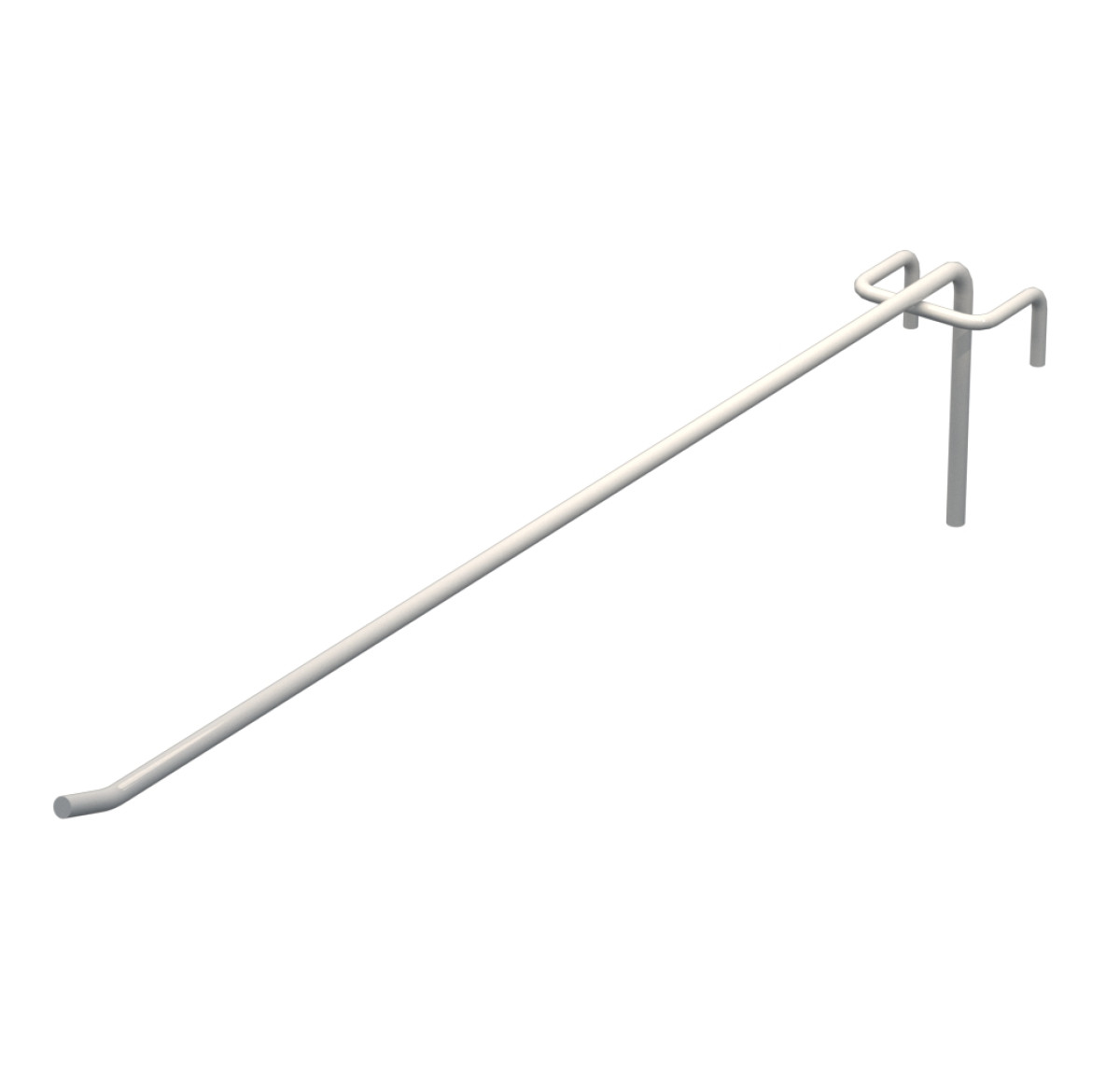 Гачок одинарний L-350 мм D-5 мм для сітки RAL 9003 Білий