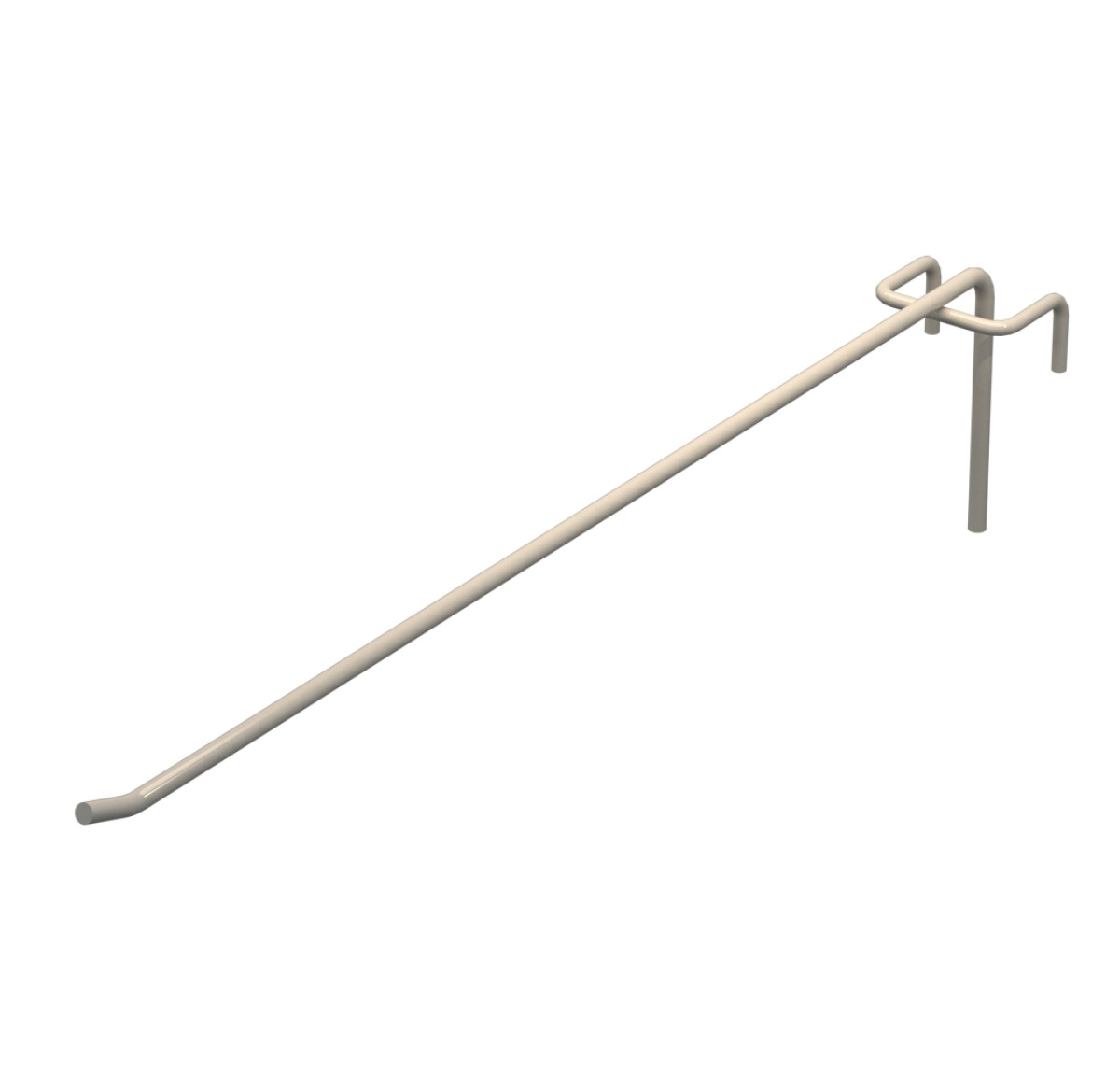 Гачок одинарний L-350 мм D-5 мм для сітки RAL 9001