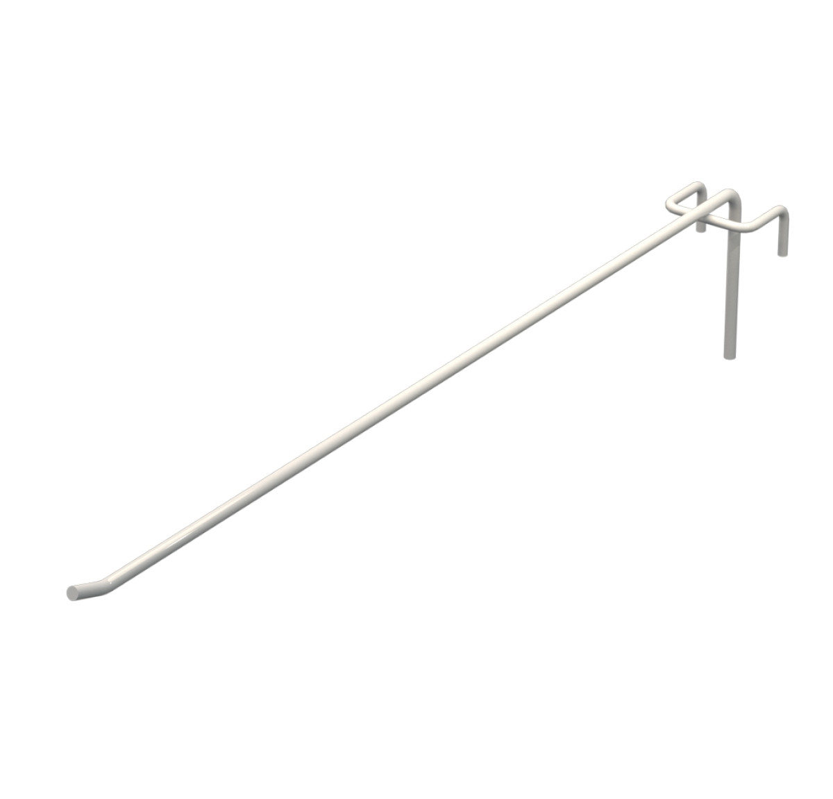 Гачок одинарний L-400 мм D-5 мм для сітки RAL 9003 Білий