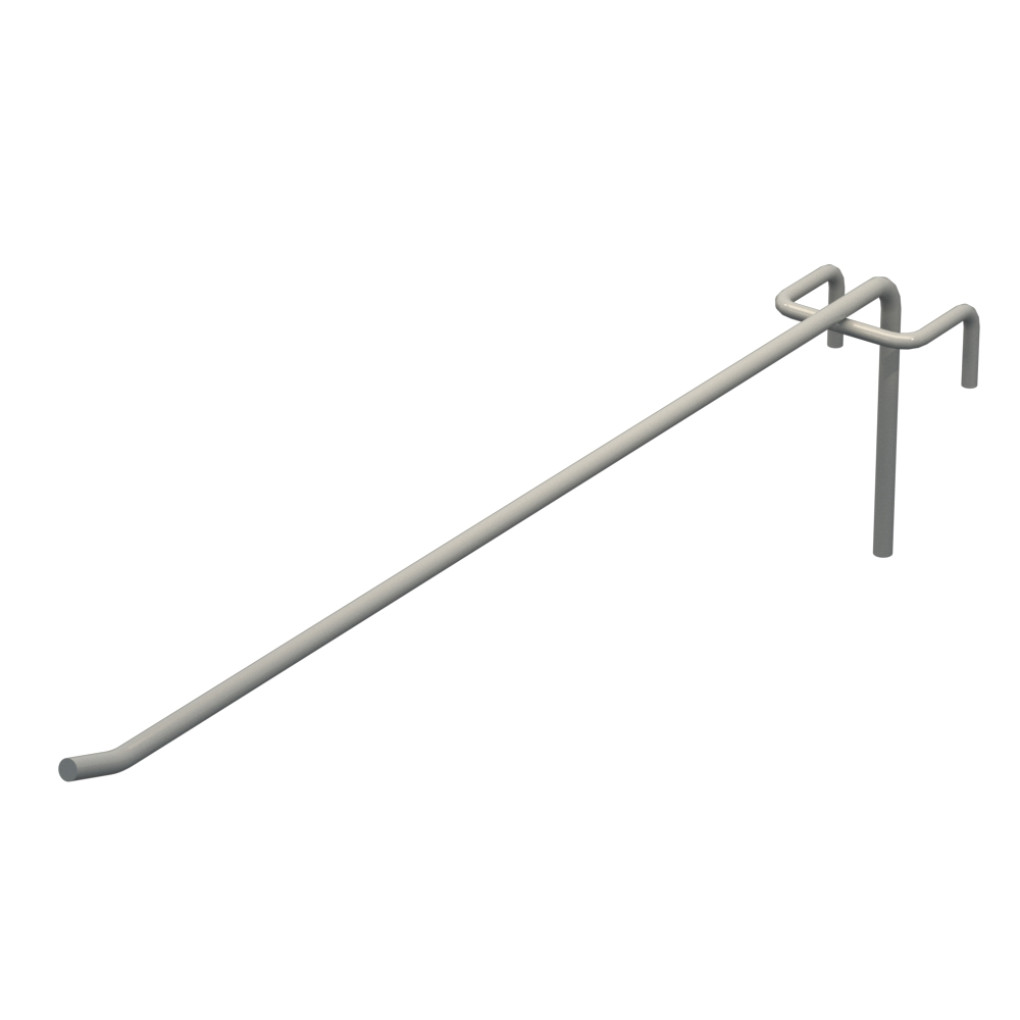 Гачок одинарний L-300 мм D-5 мм для сітки RAL 7035 Світло-сірий