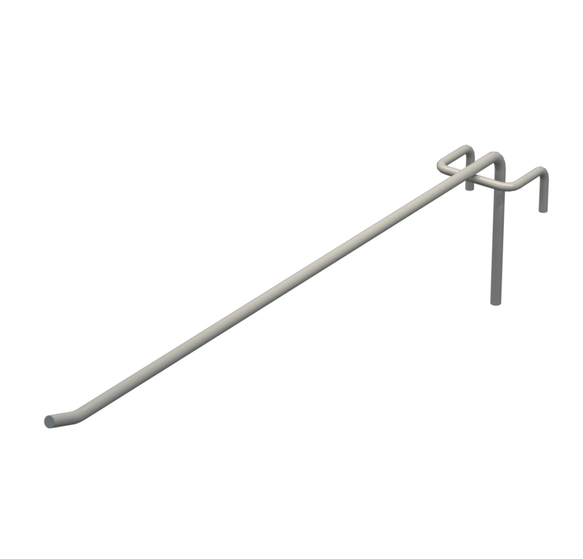 Гачок одинарний L-300 мм D-5 мм для сітки RAL 7035 Світло-сірий
