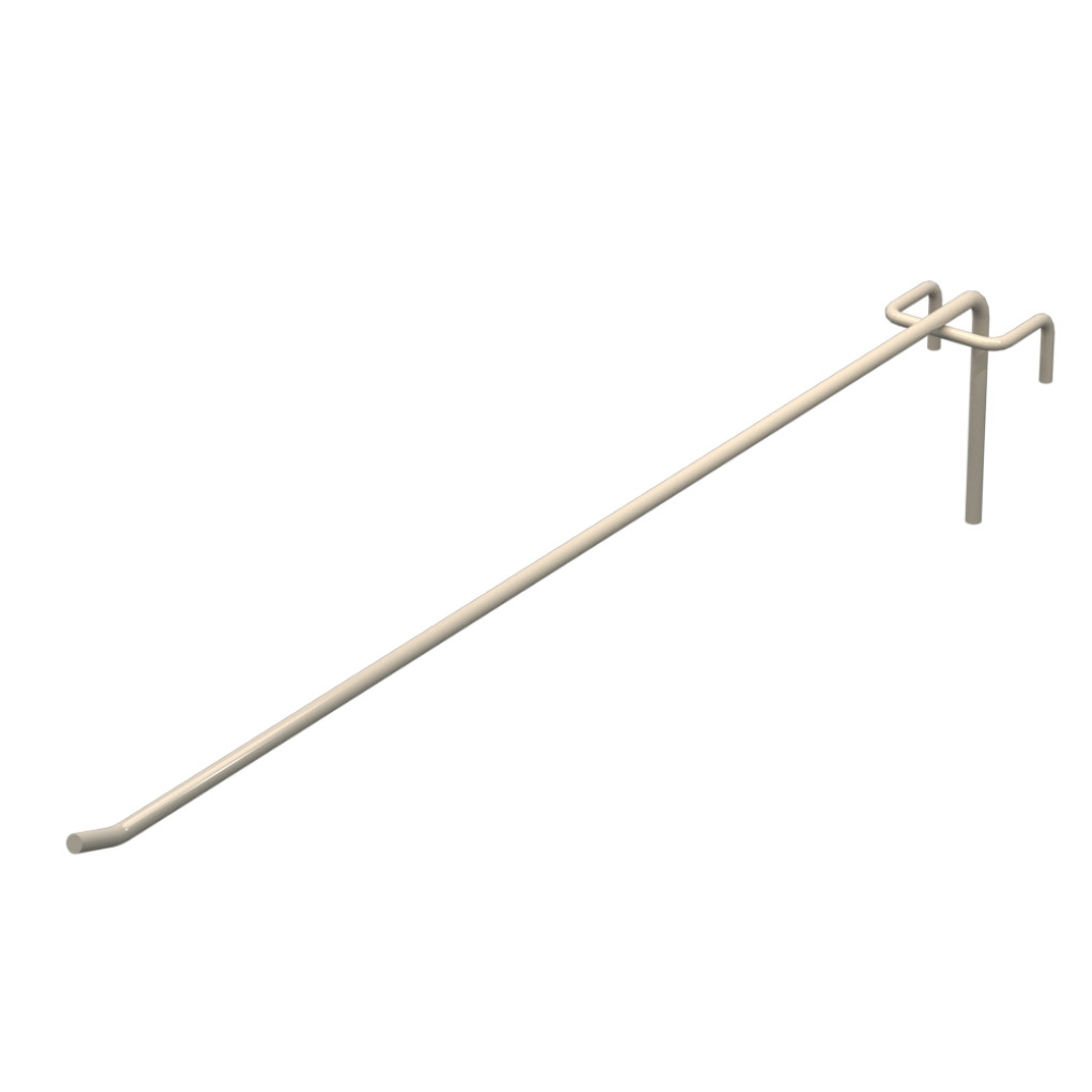 Гачок одинарний L-400 мм D-5 мм для сітки RAL 9001