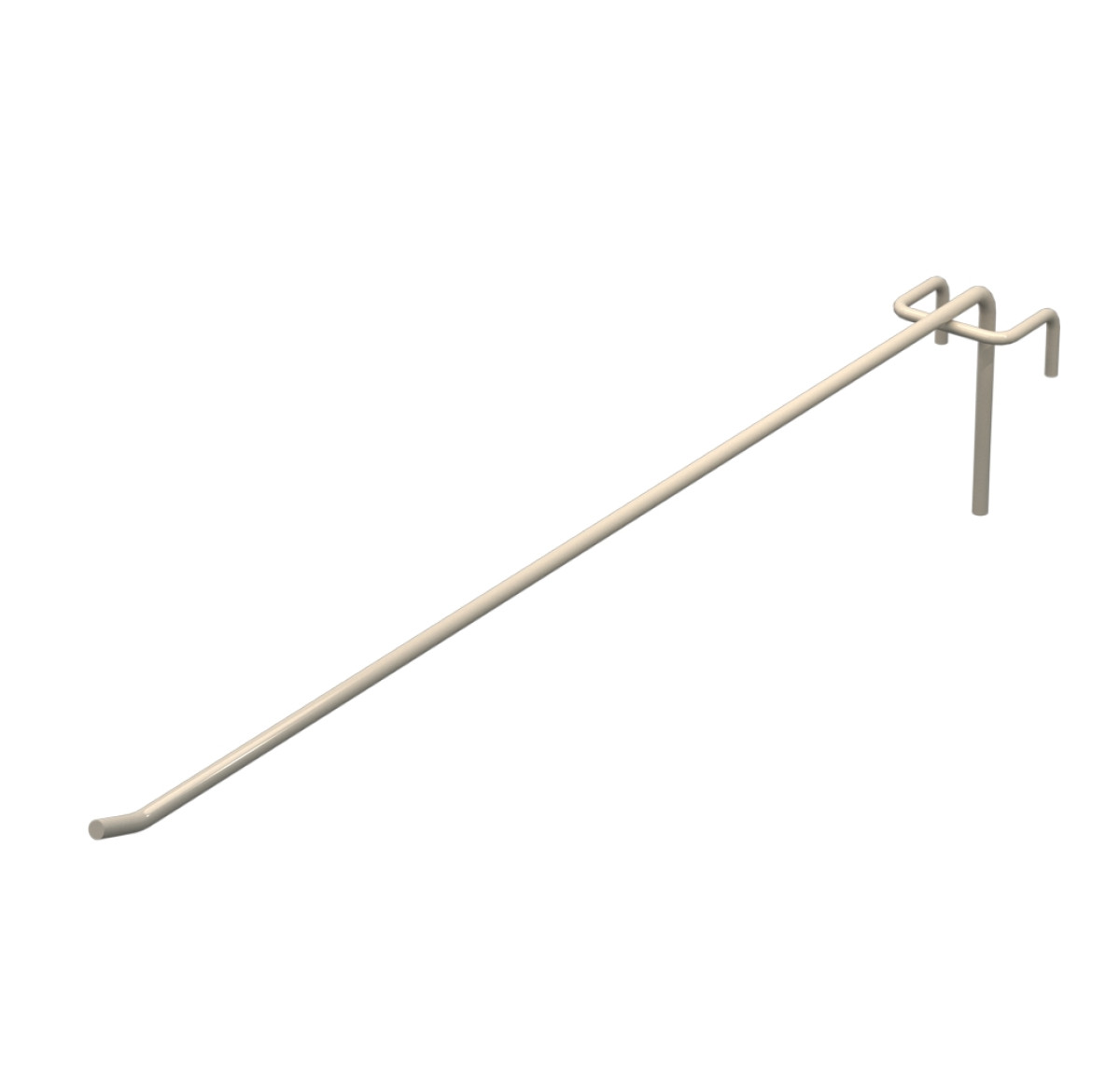 Гачок одинарний L-400 мм D-5 мм для сітки RAL 9001