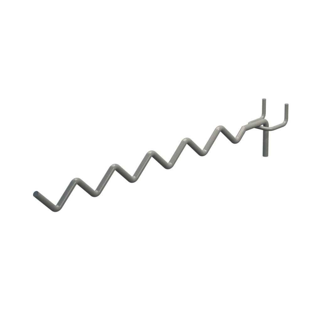 Крючок змейка прямой Серый для перфорации
