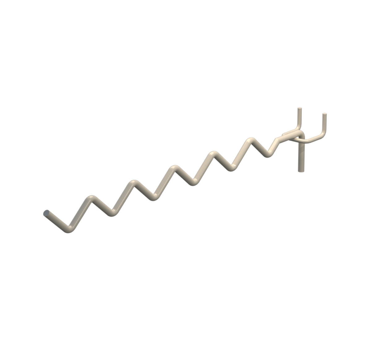 Крючок змейка прямой Бежевый для перфорации