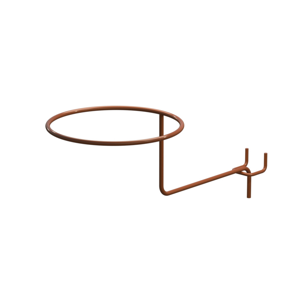 Крючок для шапок плоский Коричневый для перфорации