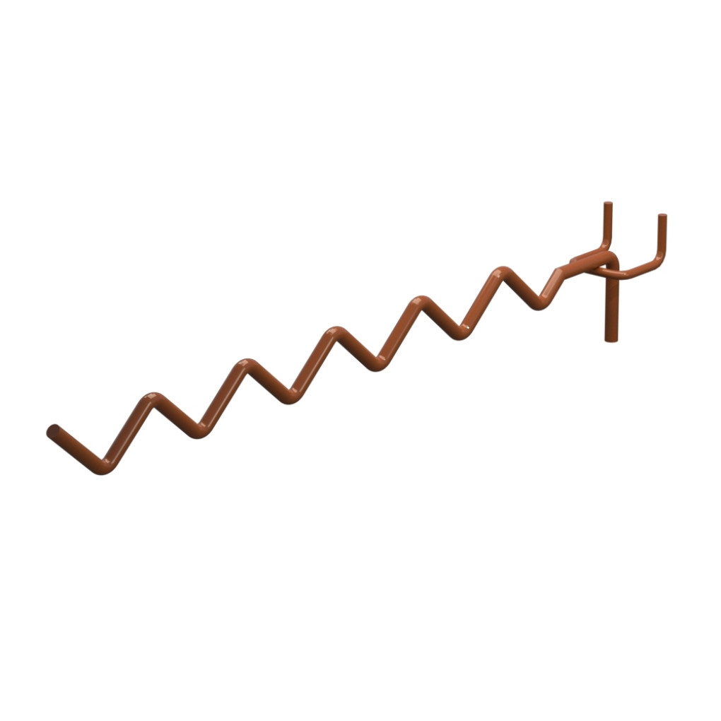 Крючок змейка прямой Коричневый для перфорации