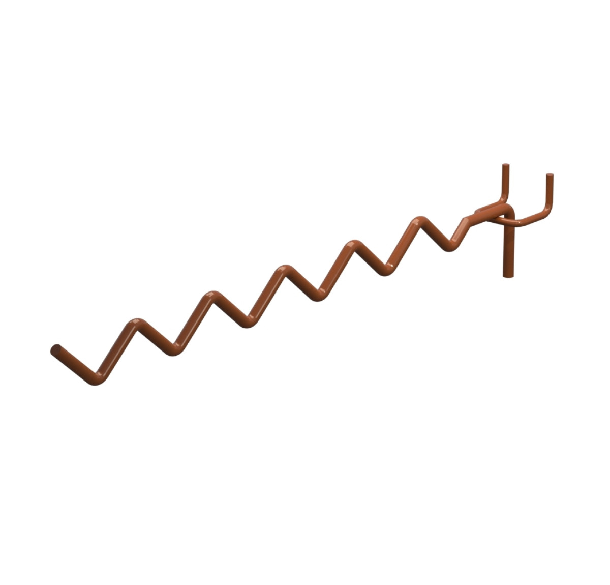 Крючок змейка прямой Коричневый для перфорации