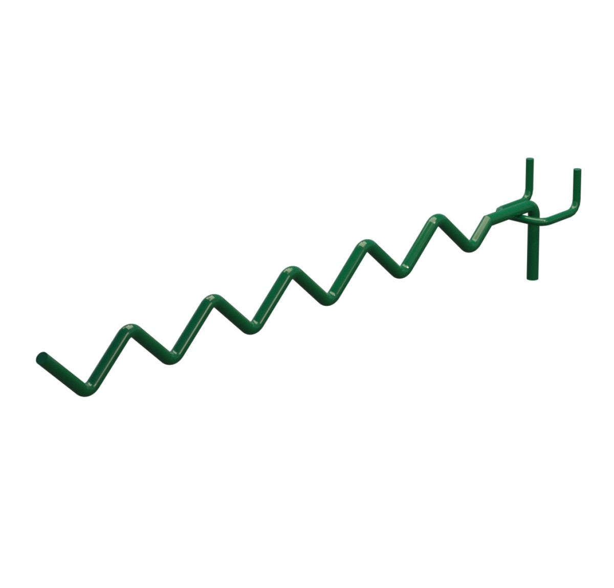 Крючок змейка прямой Зеленый для перфорации