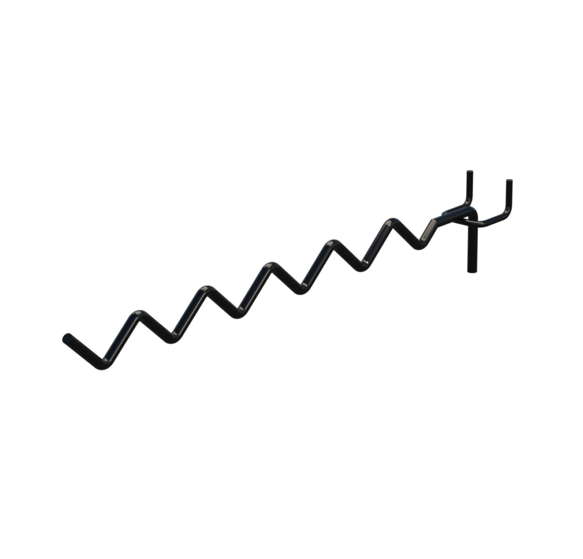 Крючок змейка прямой Черный для перфорации