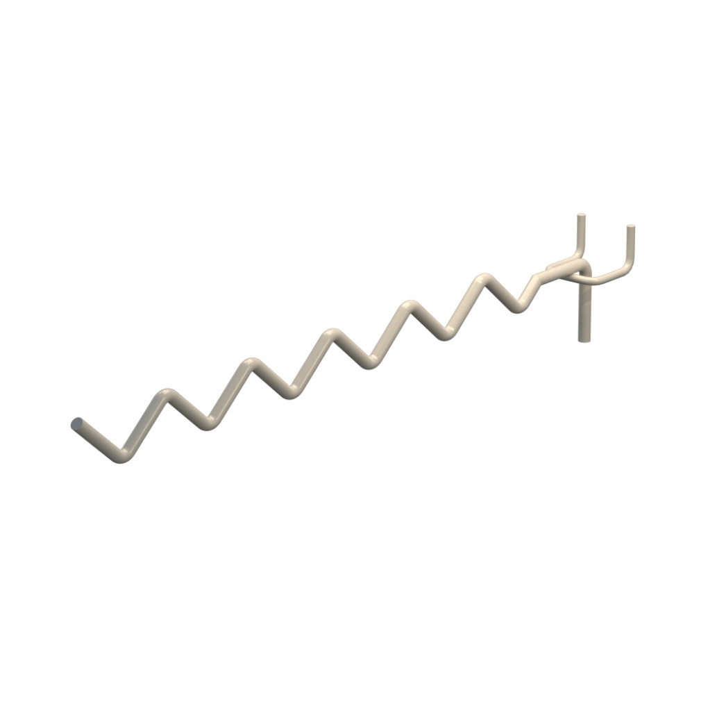 Крючок змейка прямой Бежевый для перфорации