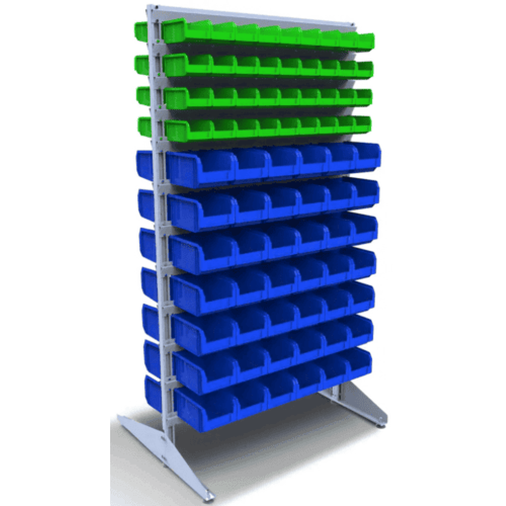 Стеллажи для метизов - 156 ящиков пластиковых для магазина